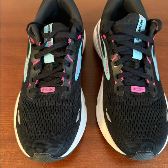 Brooks Shoes - Brooks Black Running Sneakers with Teal and Pink Accents